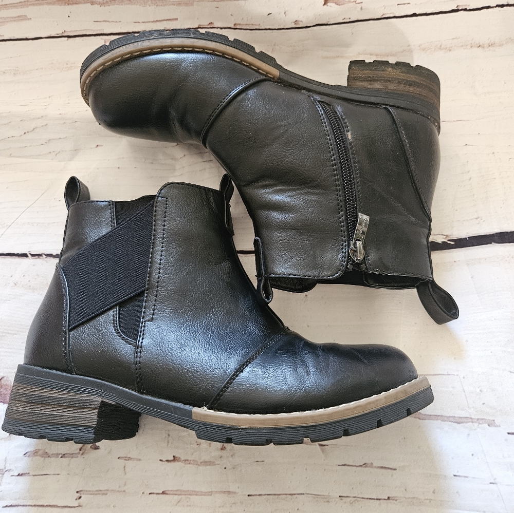 Jeossy Women's Black Milan Ankle boots Size 8 - Picture 4 of 11